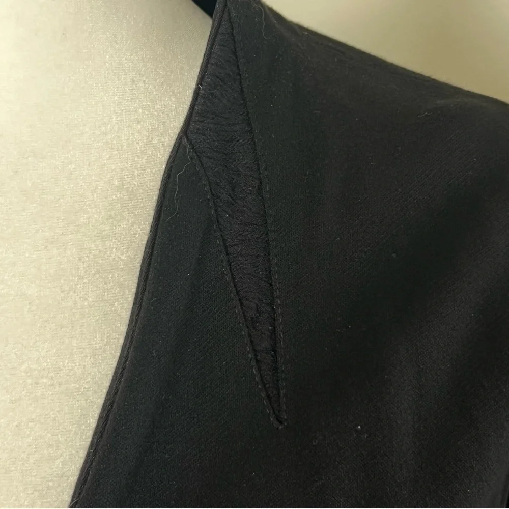 Cabi Womens Turner Blazer Jacket Black Single Button Collarless size 10